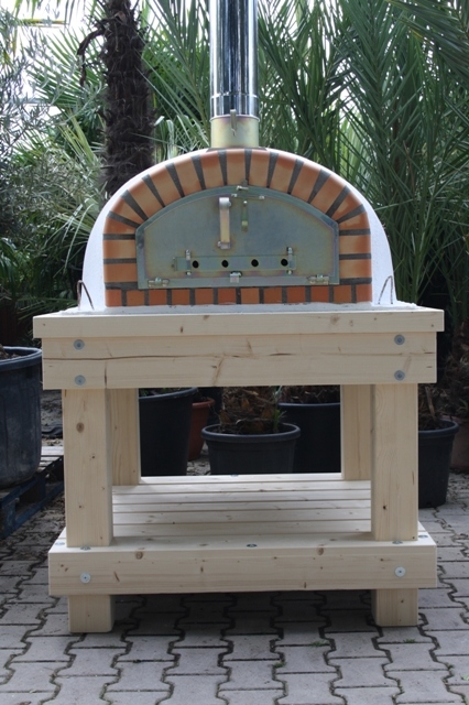 Robuust houten onderstel voor ovenmaat 100x100 cm